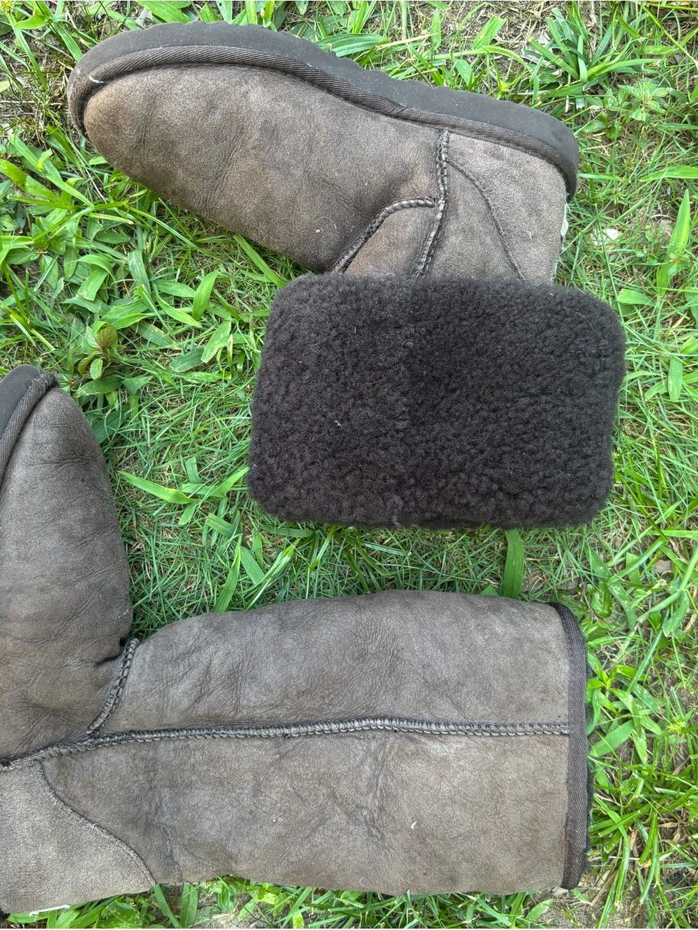 UGG Brown Shearling Lined Ankle Boots